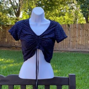 Zhu's Blue Croptop, Size-M 